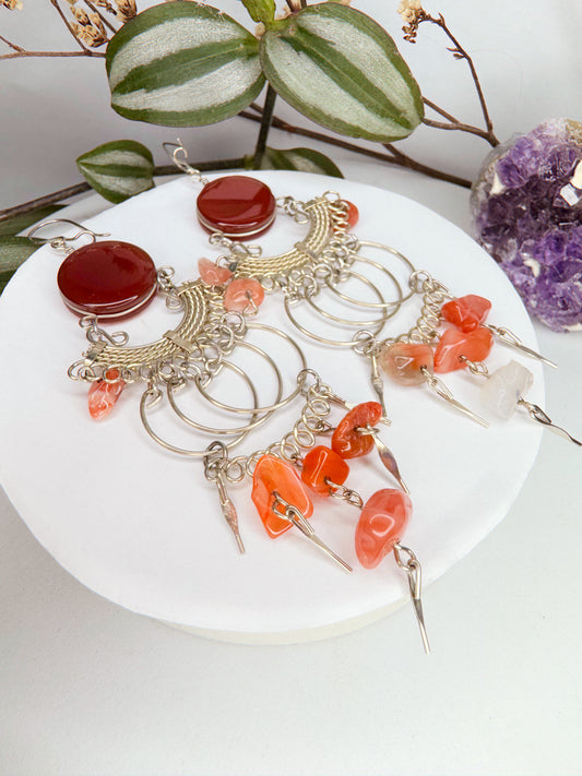 Brinco nostalgia - Cornalina