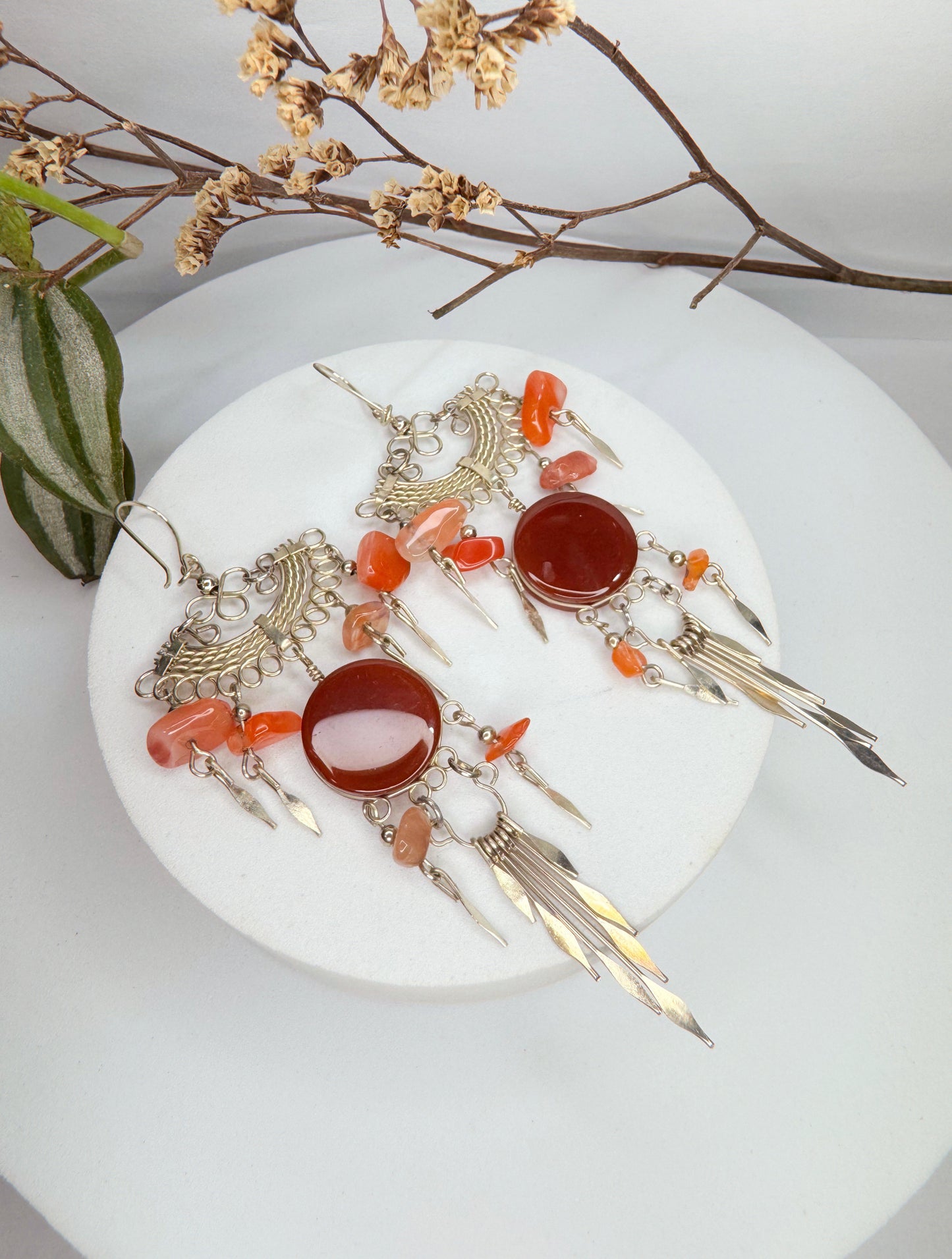 Brinco nostalgia - Cornalina