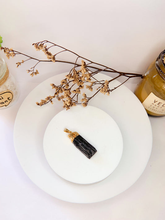 Pingente alma - turmalina negra