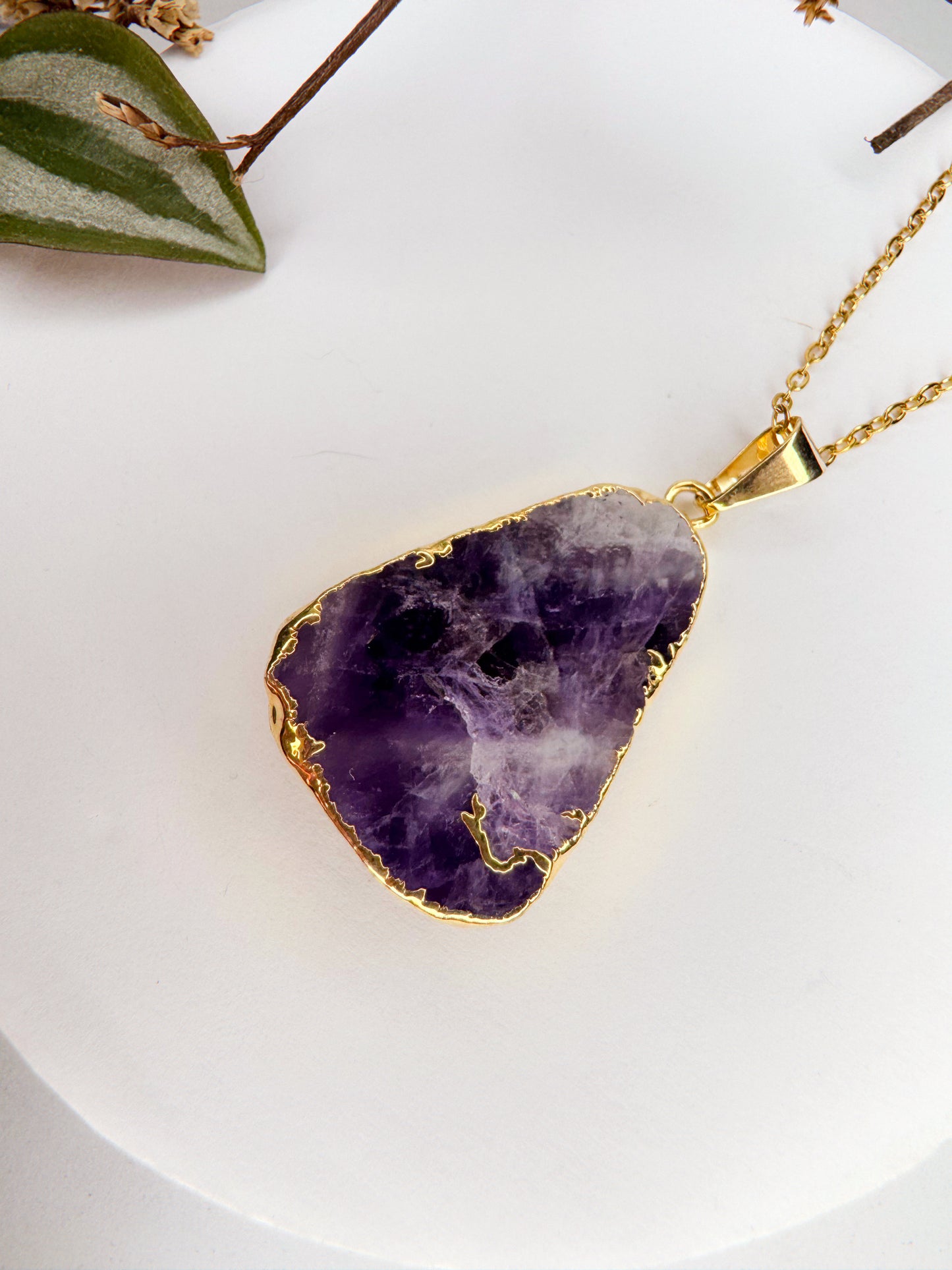 Colar ametista - fatiada