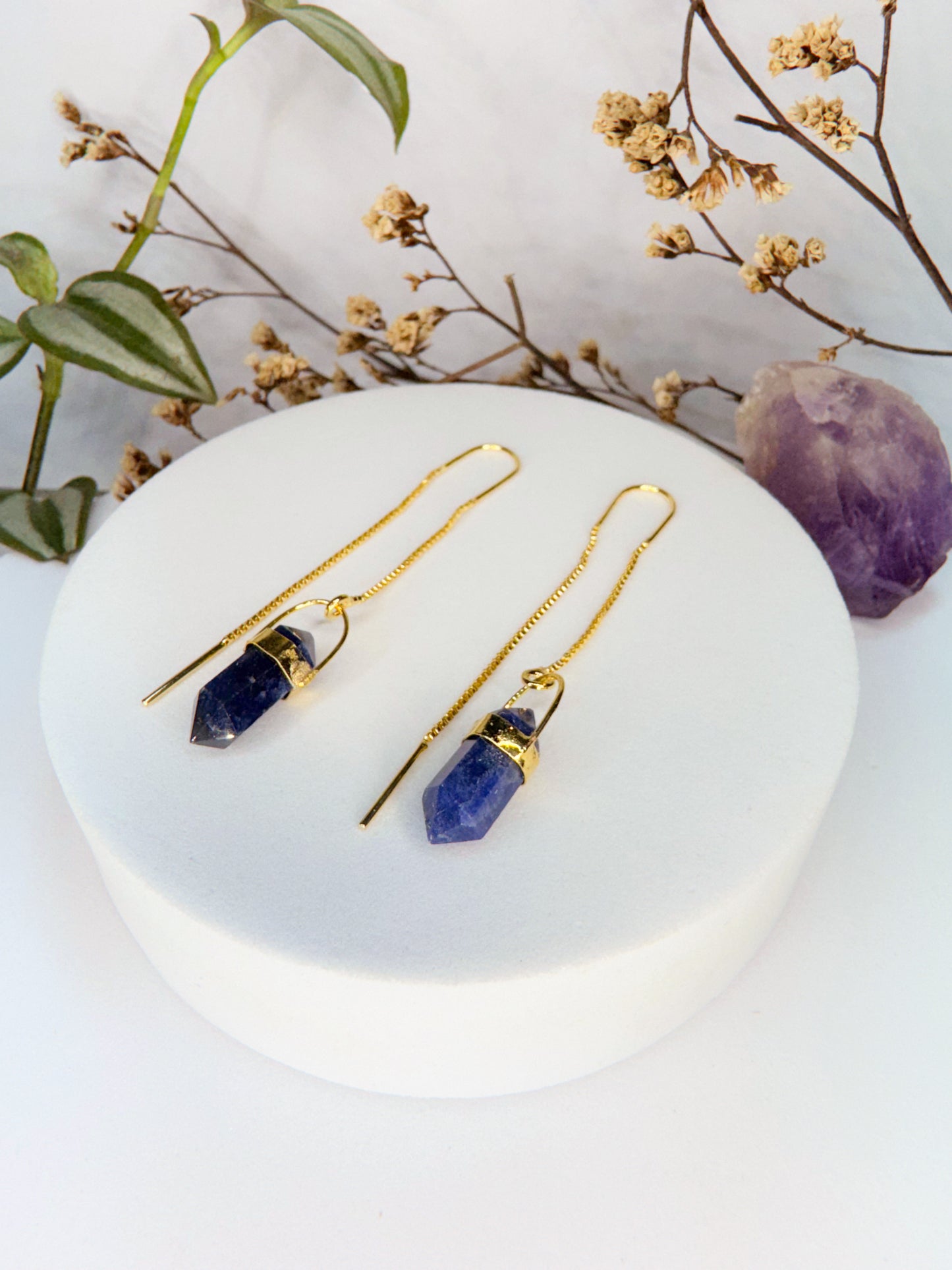 Brinco zen - Sodalita lapidada