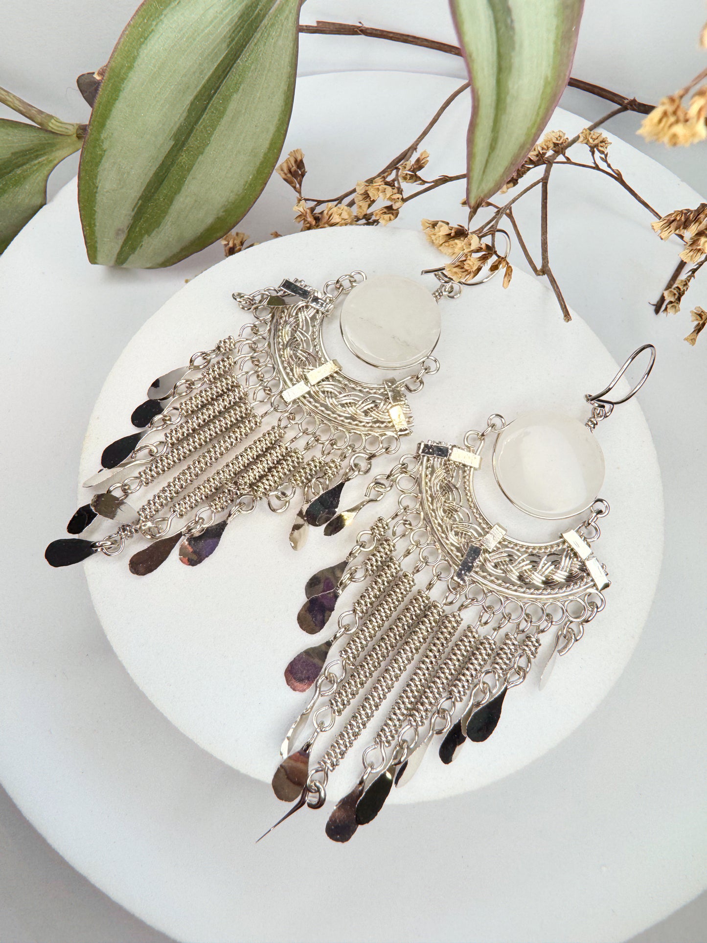 Brinco Nostalgia Aço - Quartzo Transparente