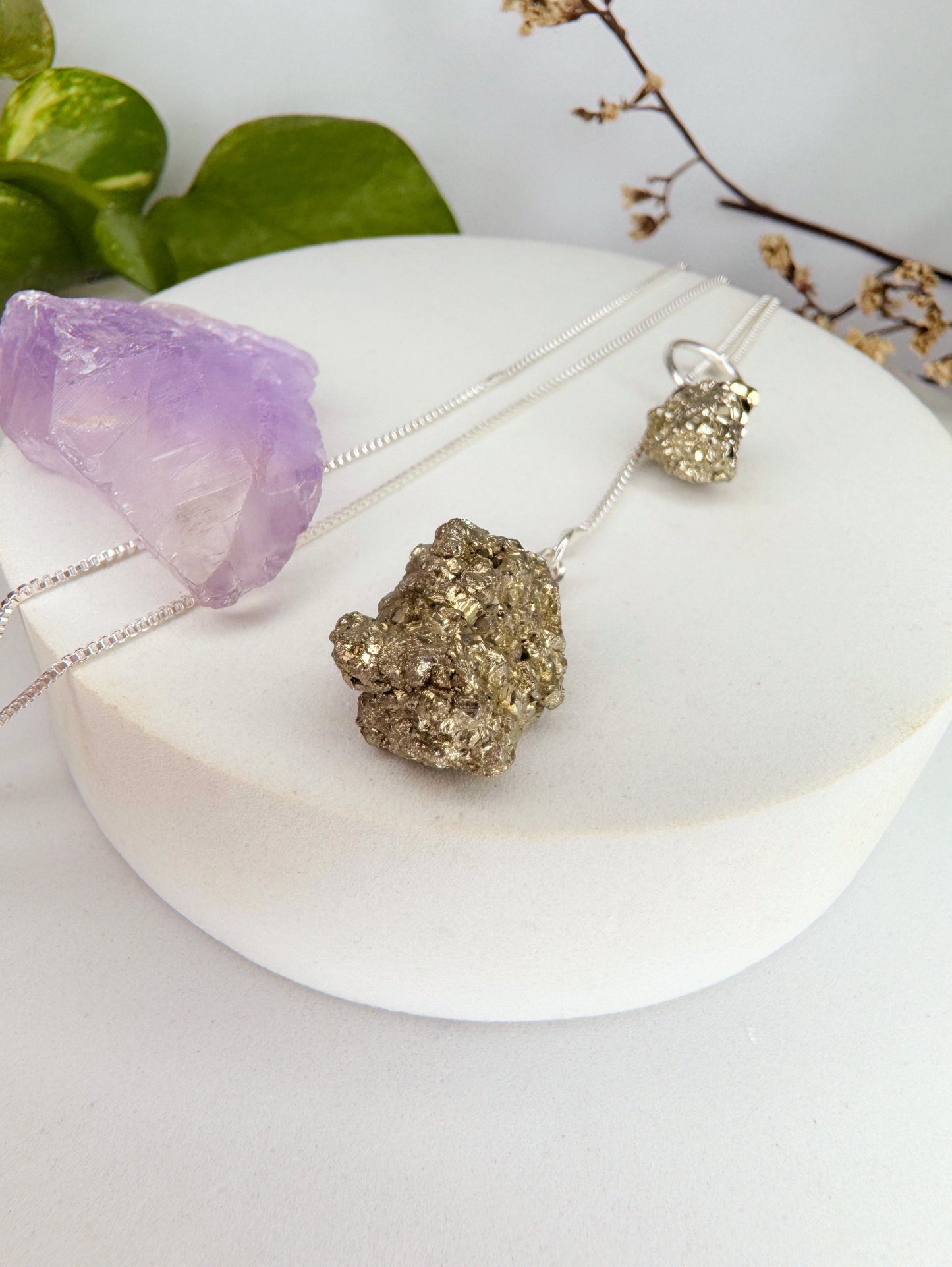 Colar cósmico - Pirita