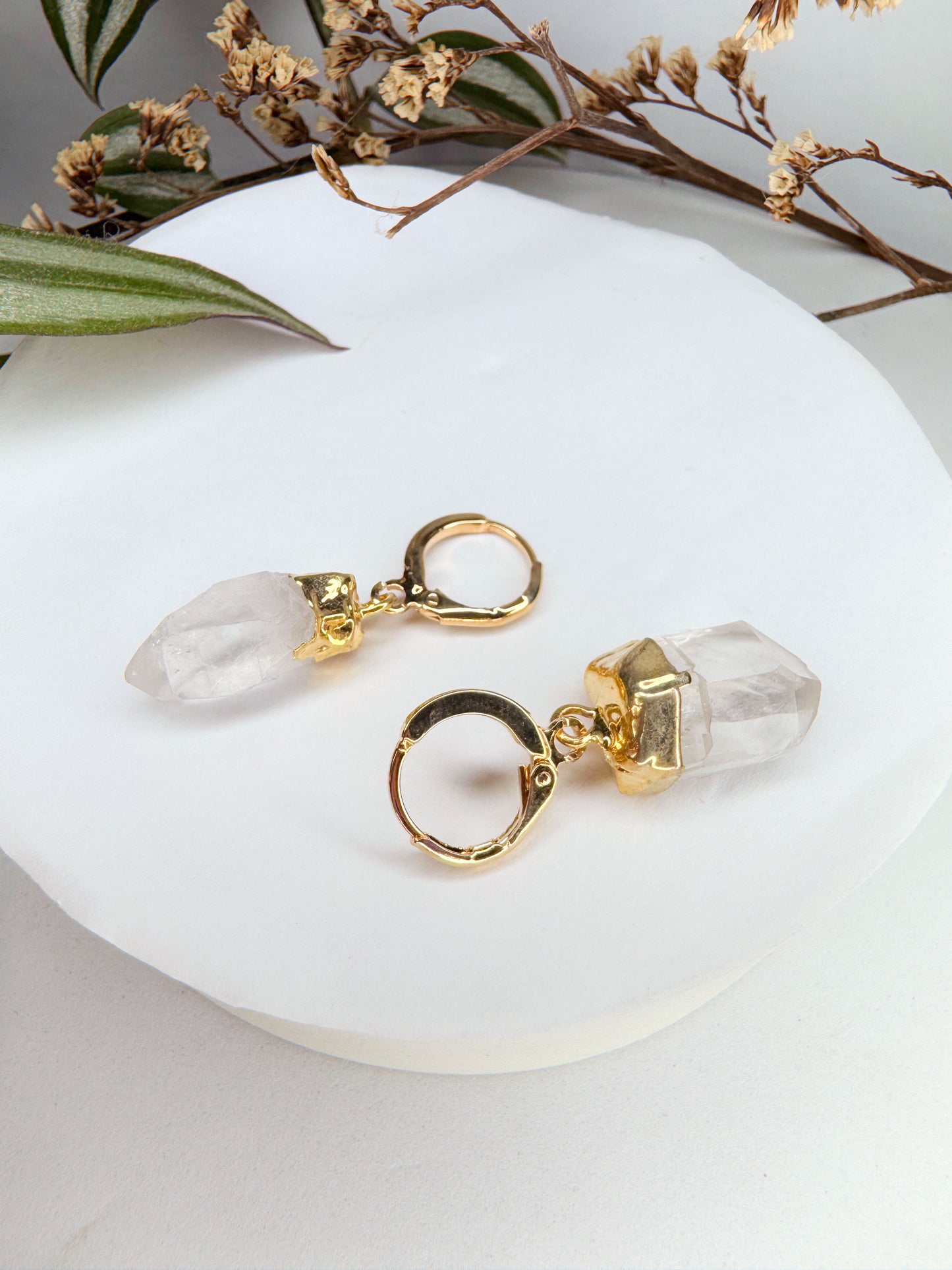 Brinco Júpiter - Quartzo de cristal bruto