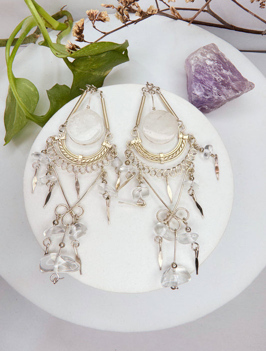 Brinco Nostalgia - Quartzo transparente