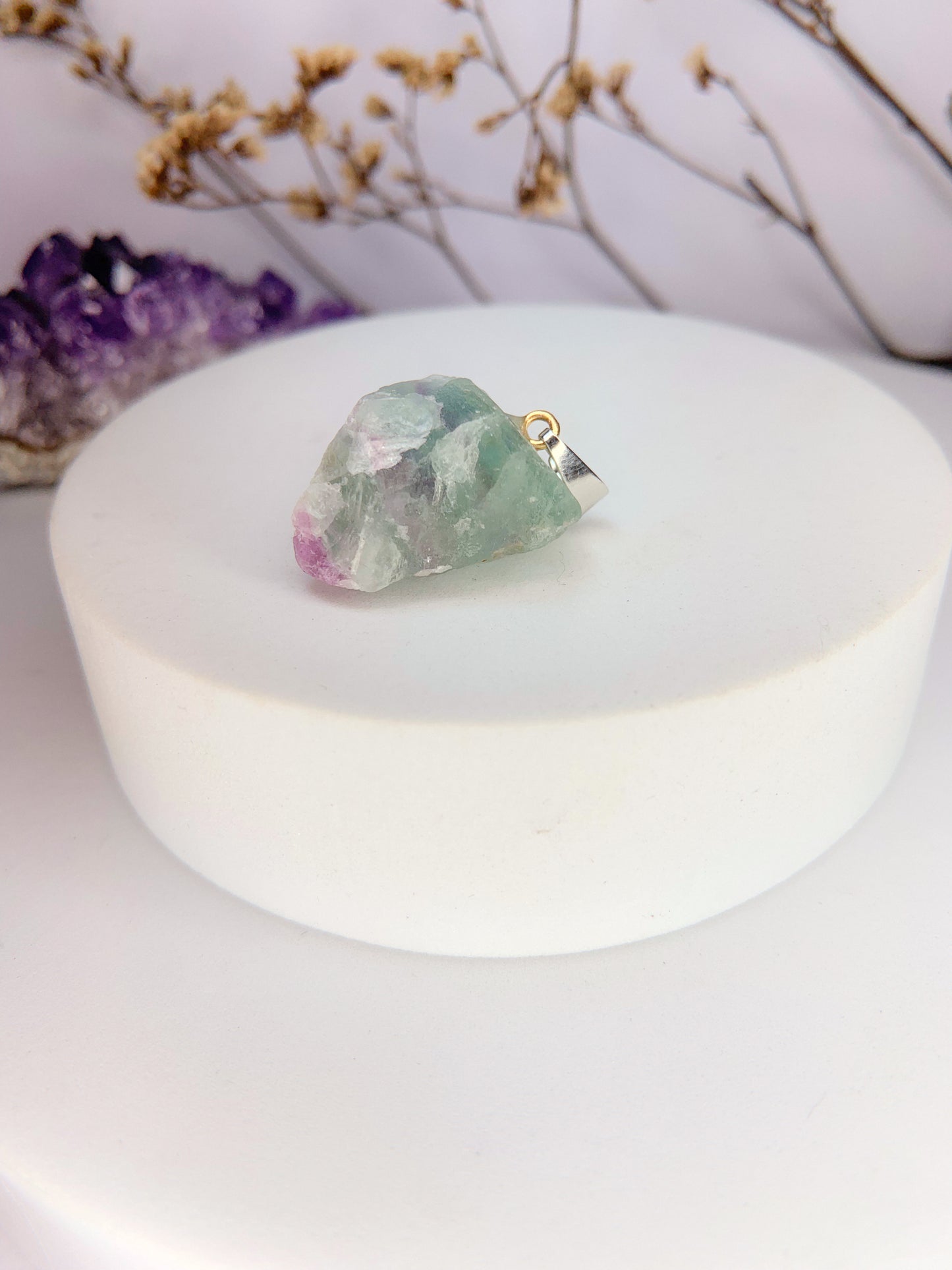 Pingente - Fluorita bruta