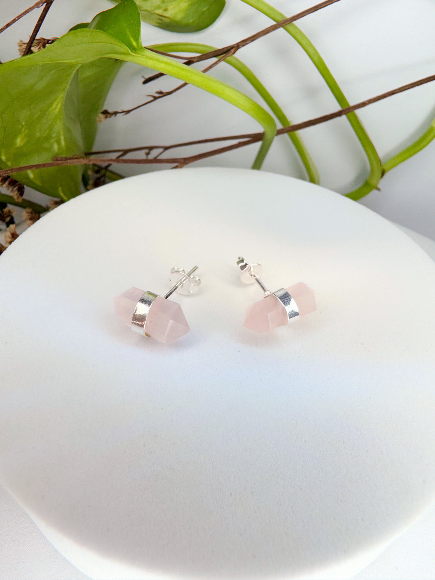 Brinco Aurora - Quartzo rosa