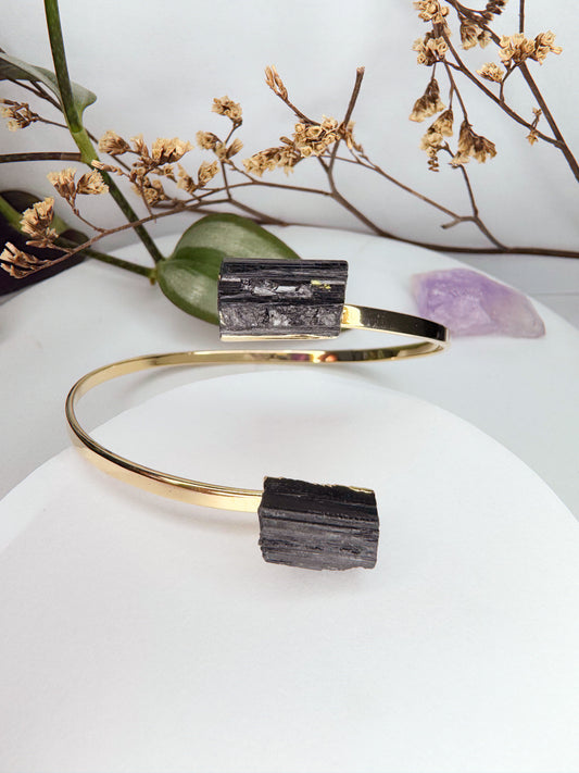 Bracelete cometa - turmalina negra