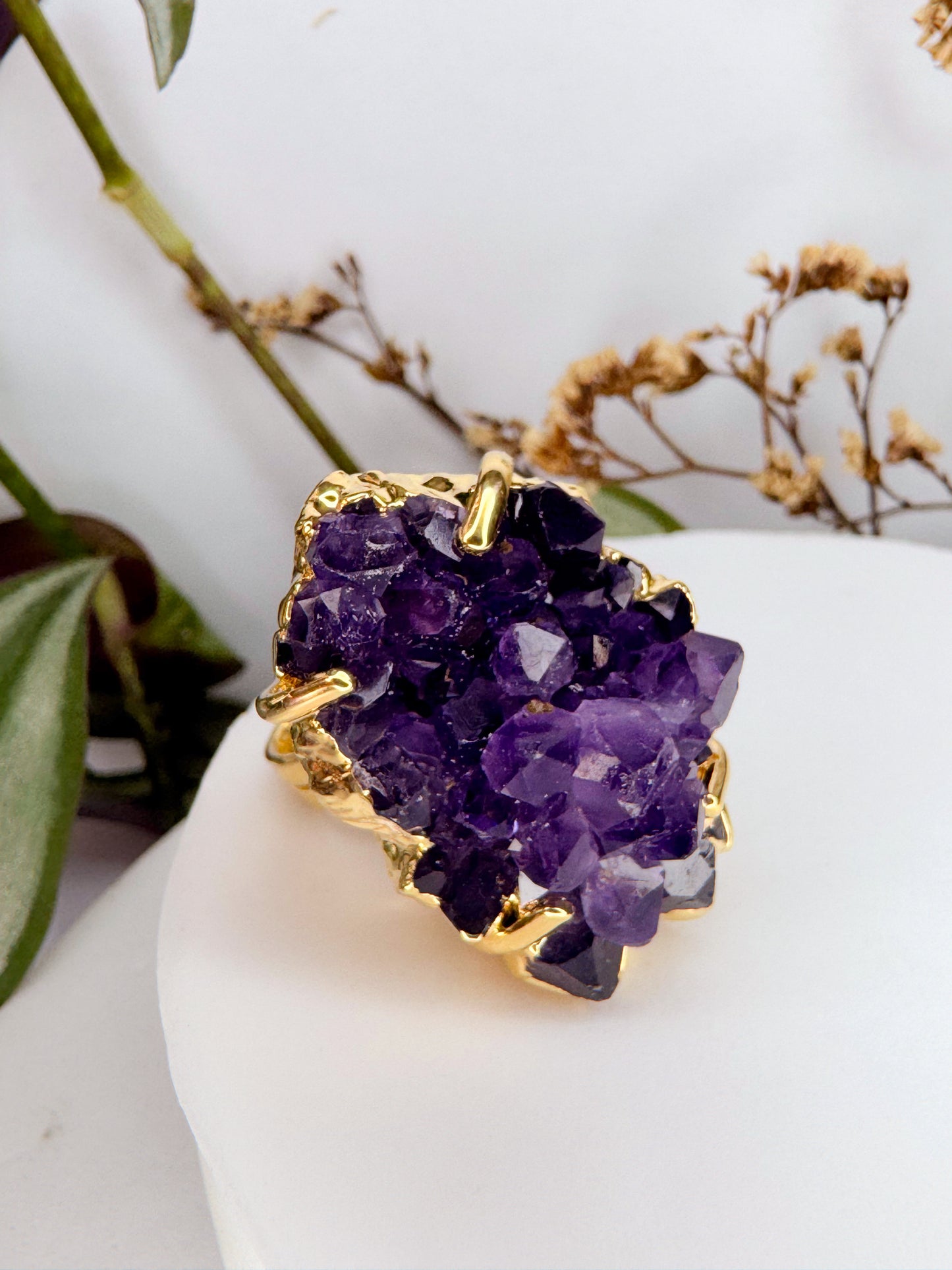 Anel asteroide - Drusa de ametista