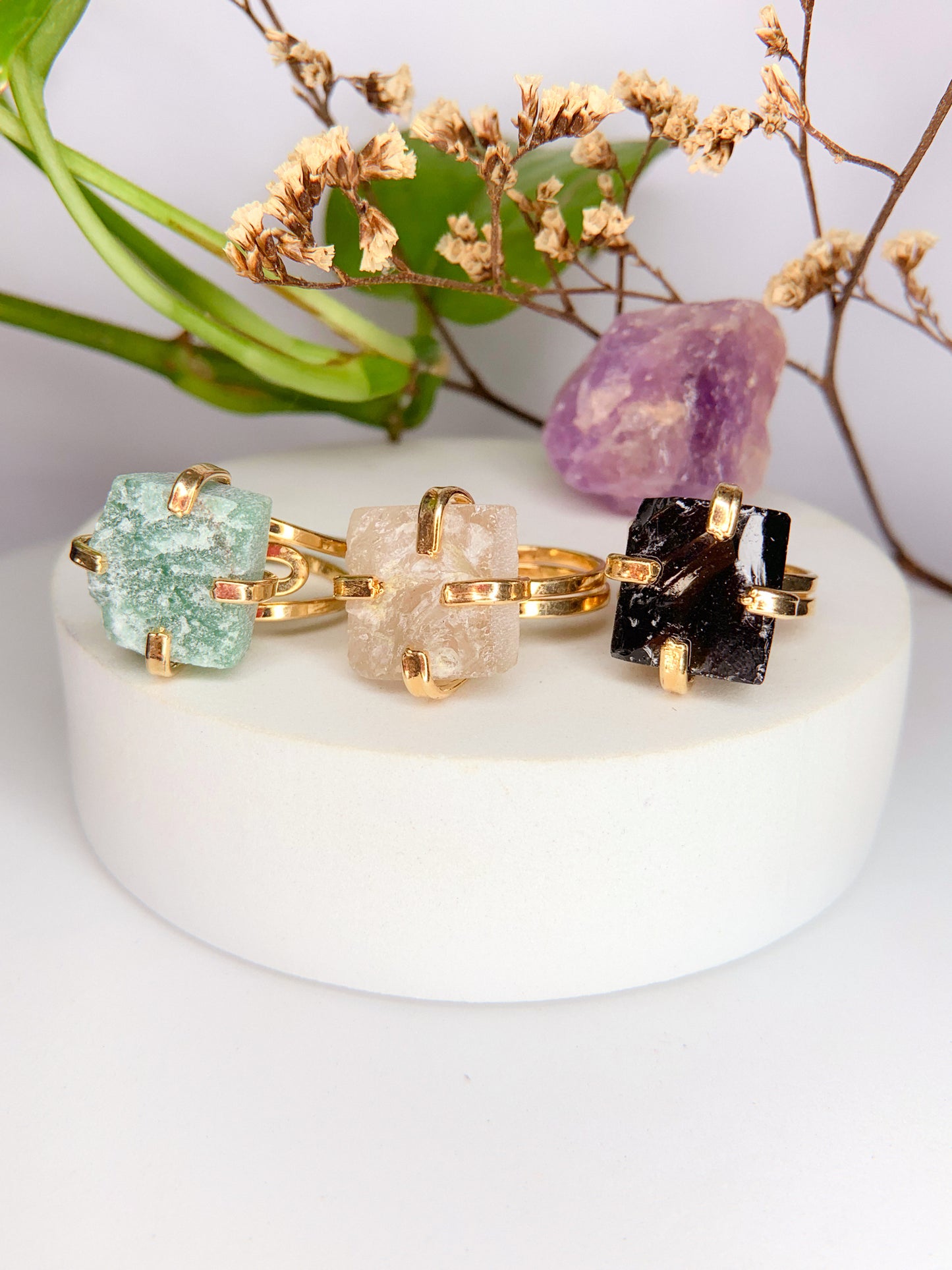 Anel maga - quartzo fume