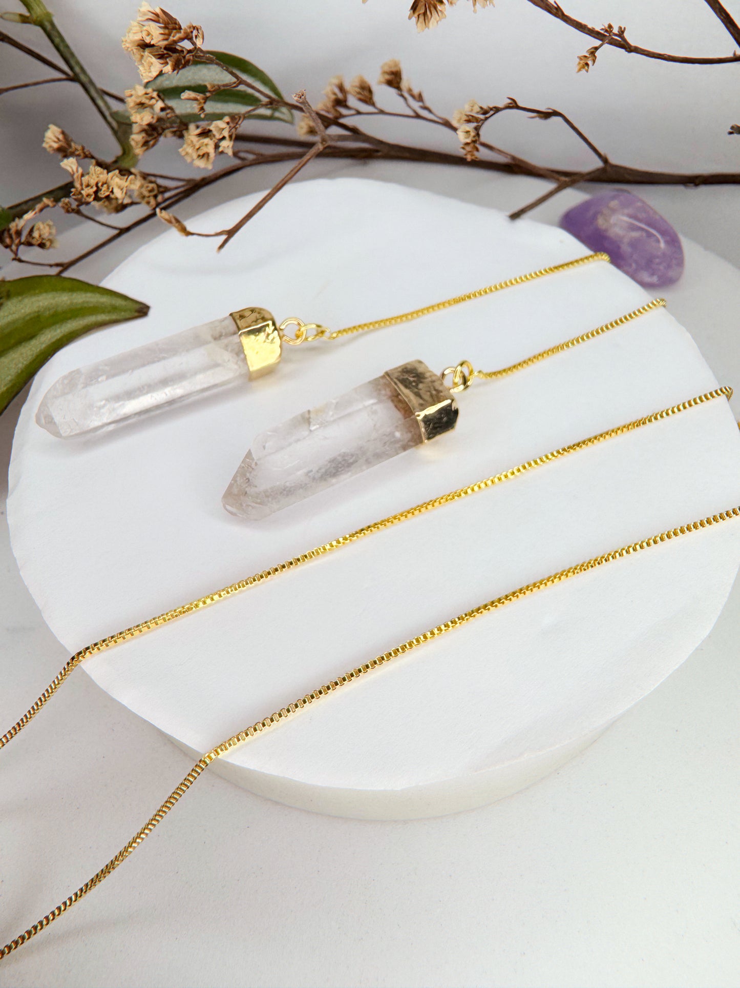 Colar Cósmico - Quartzo de Cristal