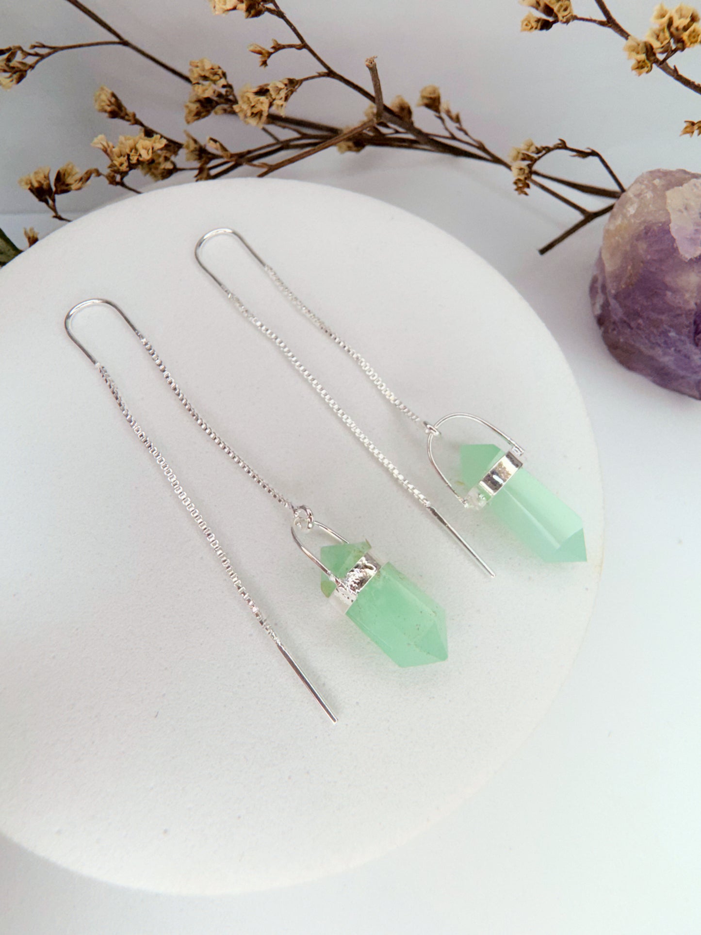 Brinco zen - Crisoprásio lapidado