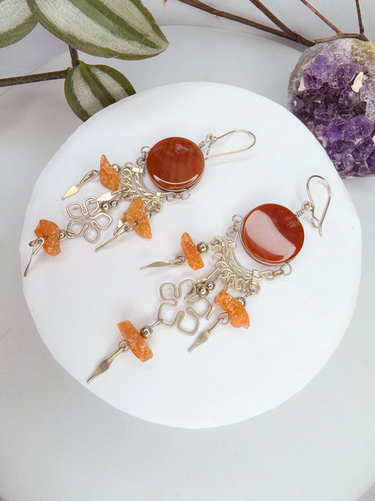 Brinco nostalgia - Cornalina