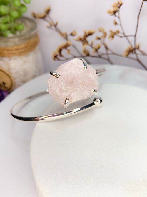 Bracelete estrela - Quartzo rosa