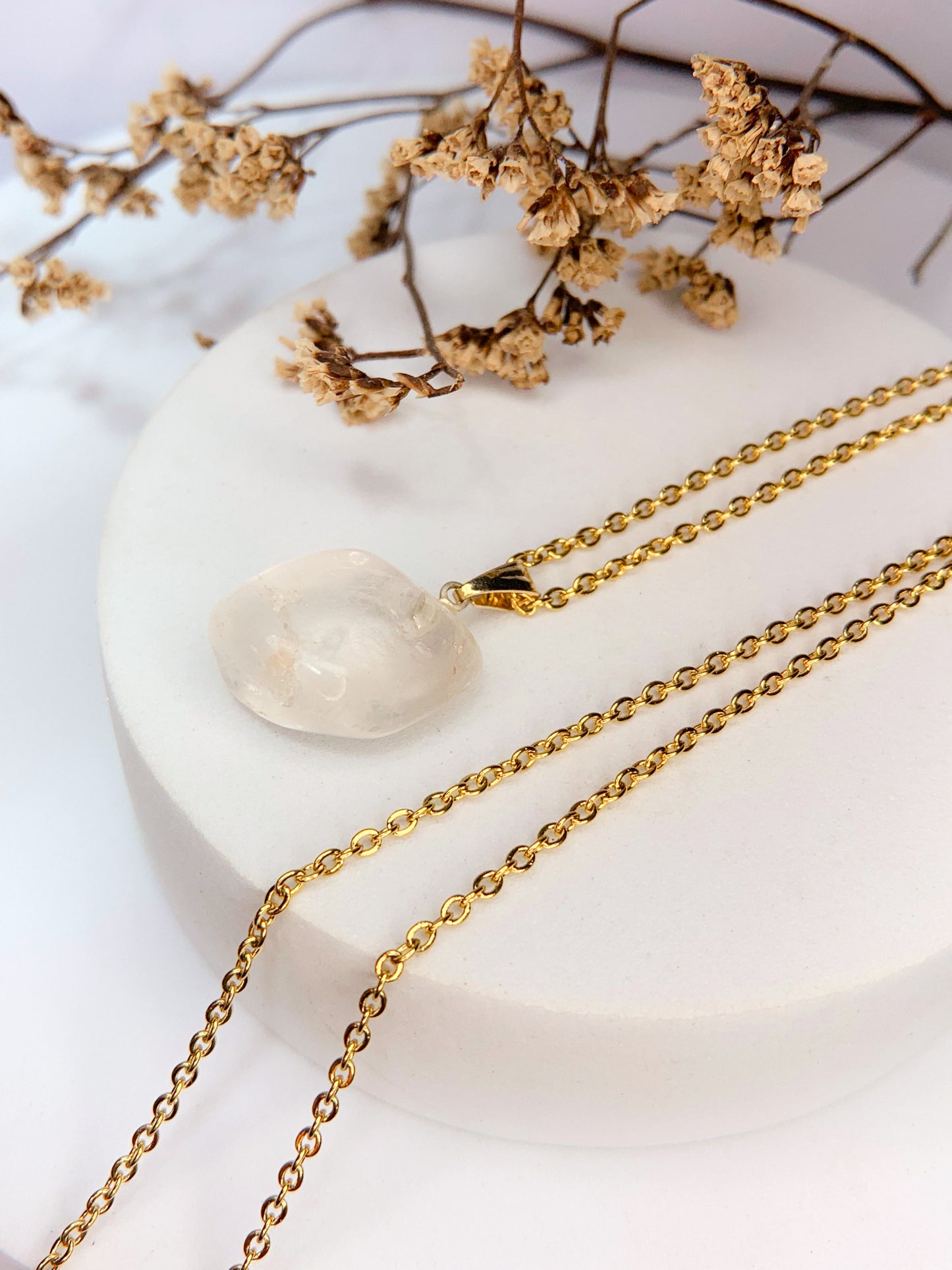 Colar Nature - Quartzo De Cristal Lapidado
