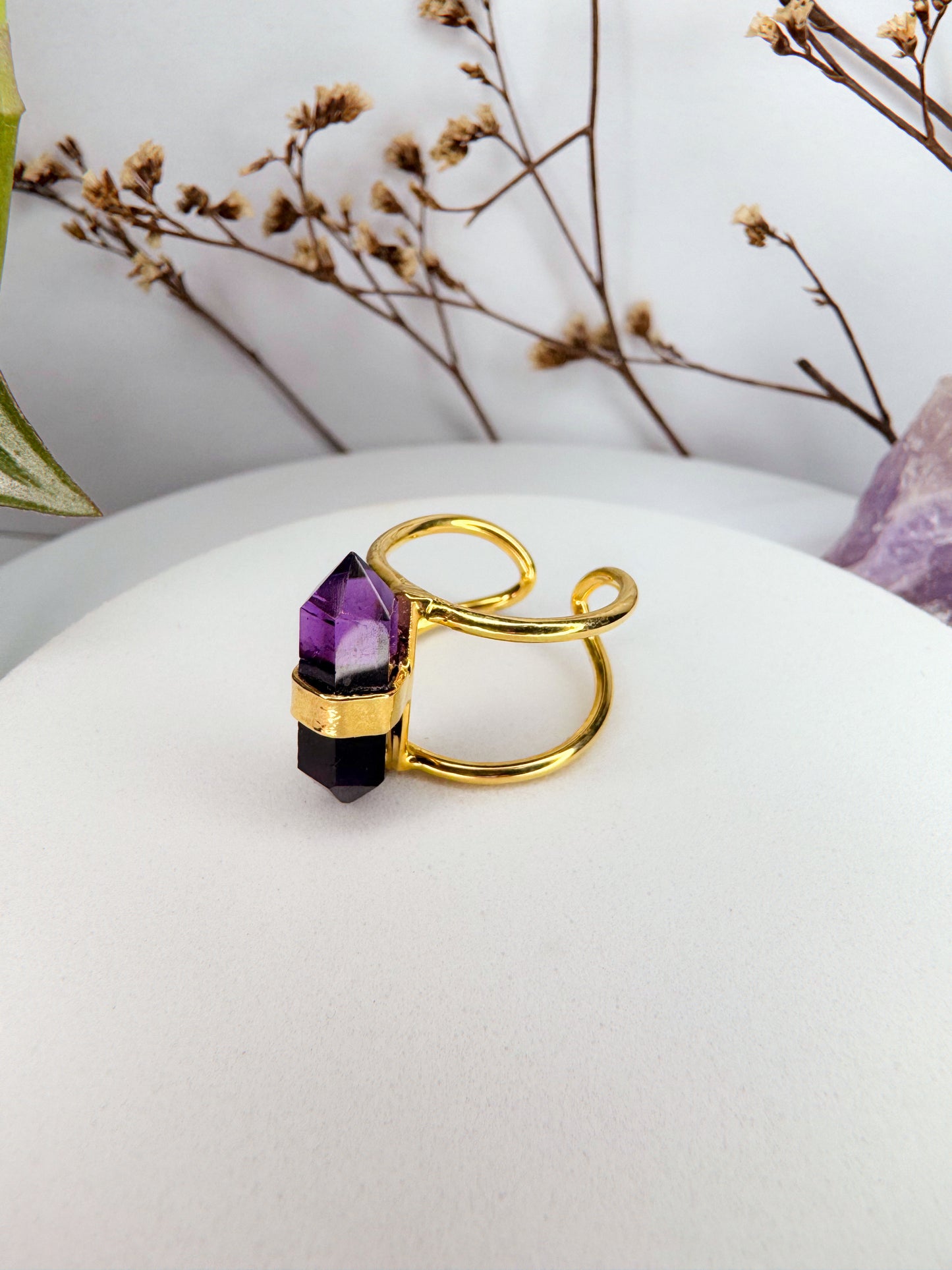 Anel mercúrio - Ametista