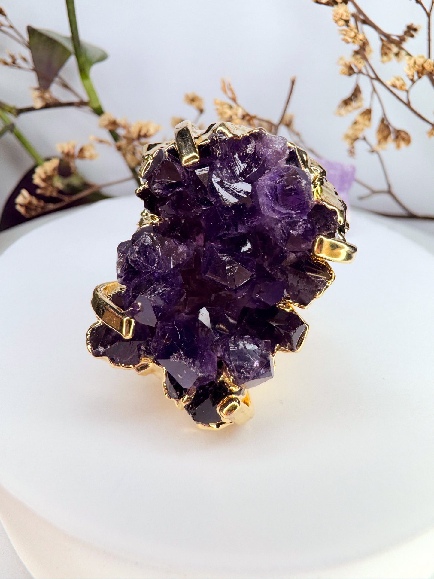 Anel asteroide - Drusa de ametista