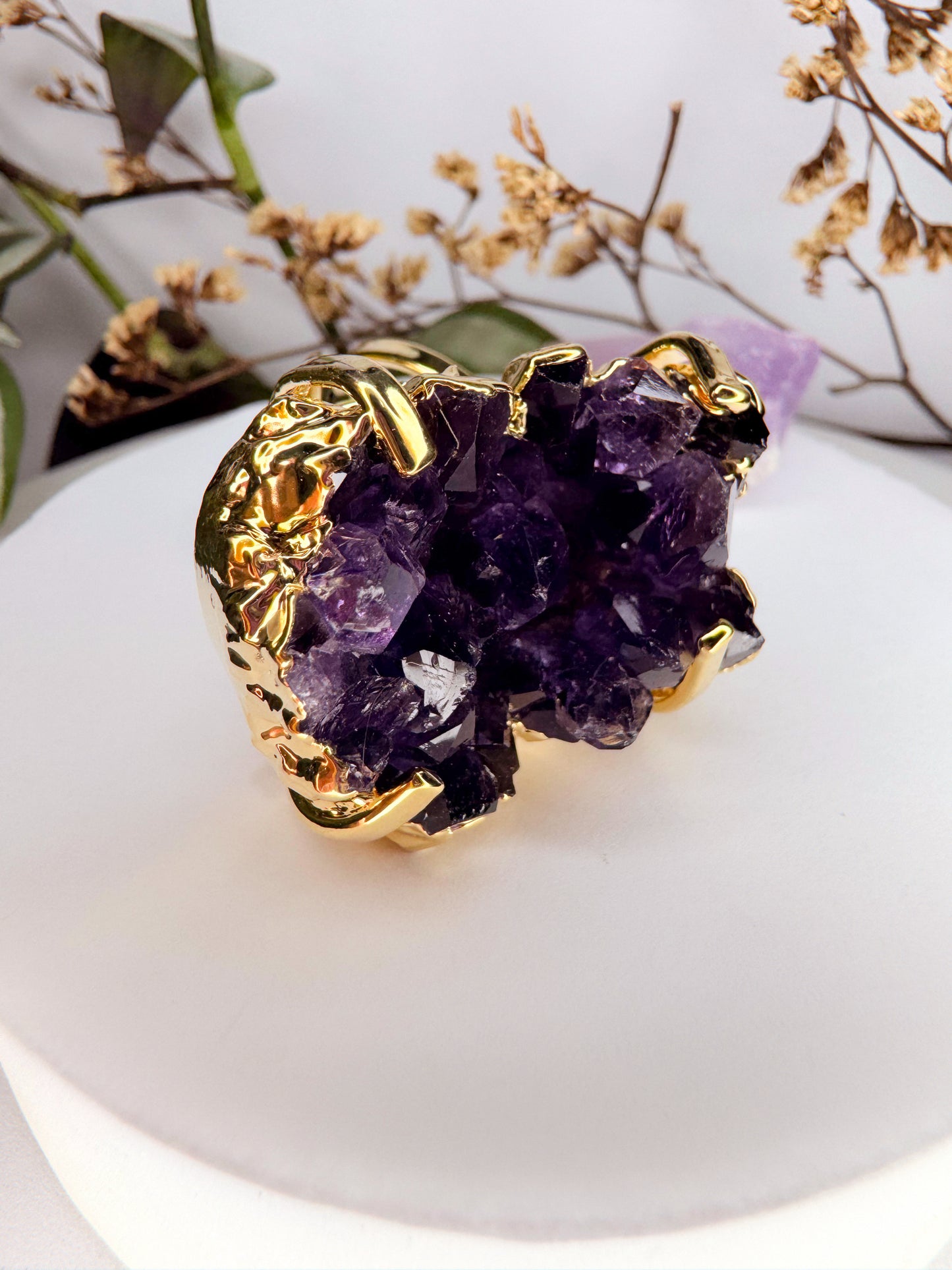 Anel asteroide - Drusa de ametista