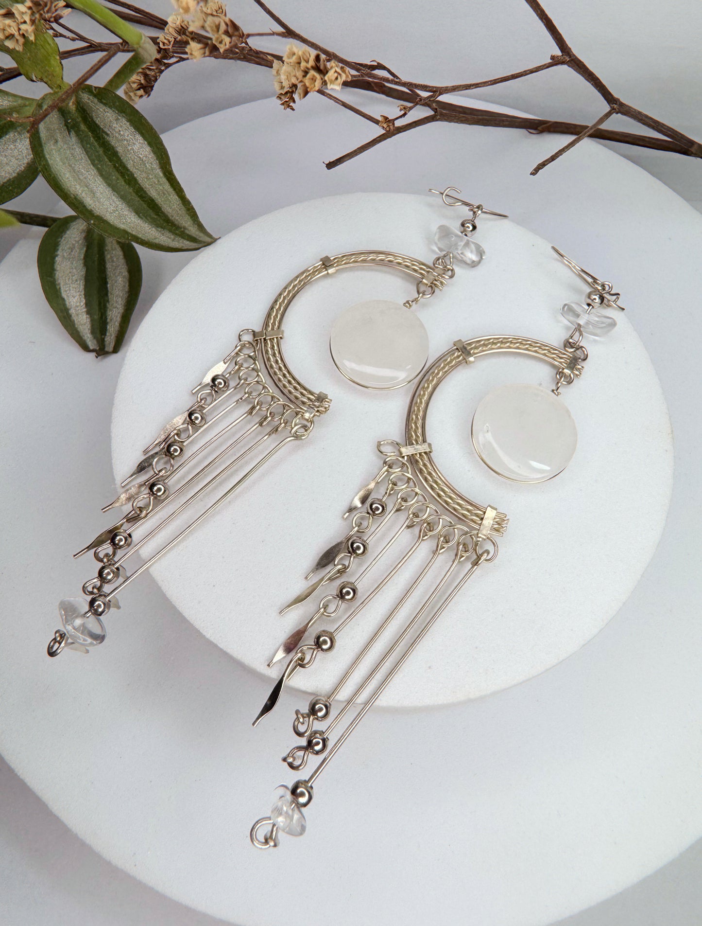 Brinco Nostalgia - Quartzo transparente