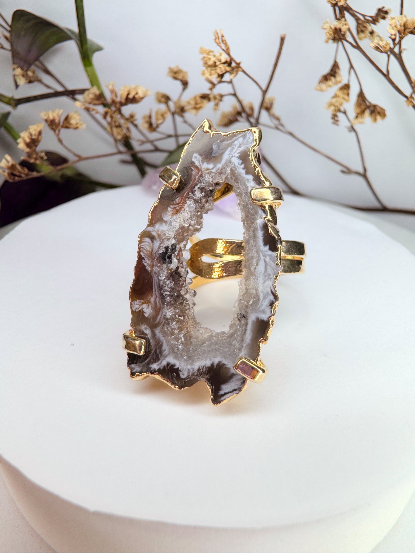 Anel Universo - Ágata Natural