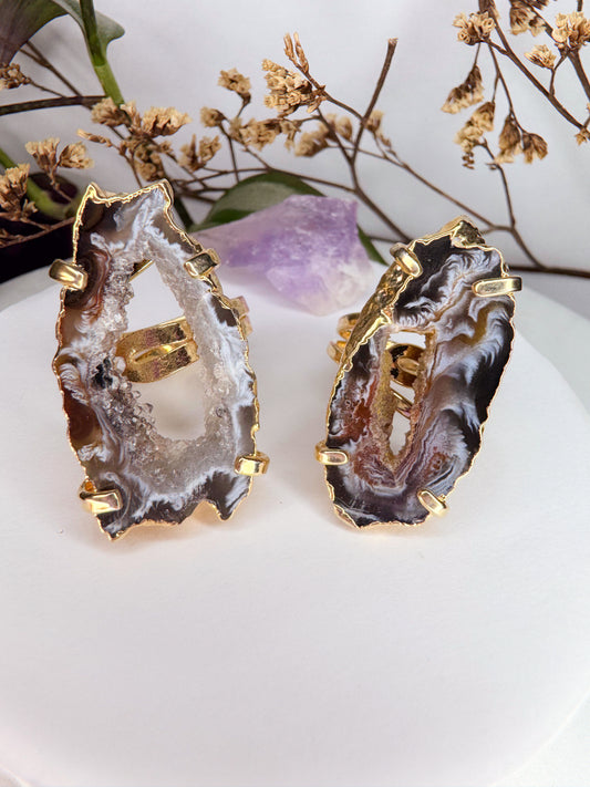 Anel Universo - Ágata Natural