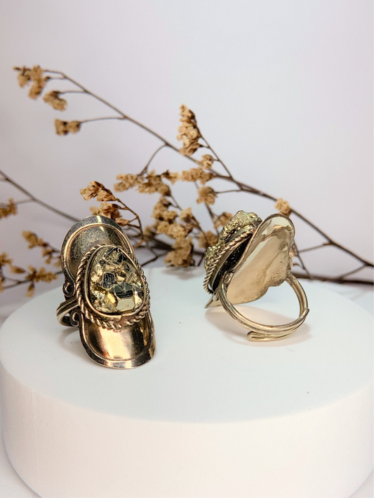 Anel Aura Pirita regulável