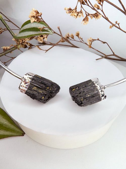 Choker Nebulosa - turmalina negra