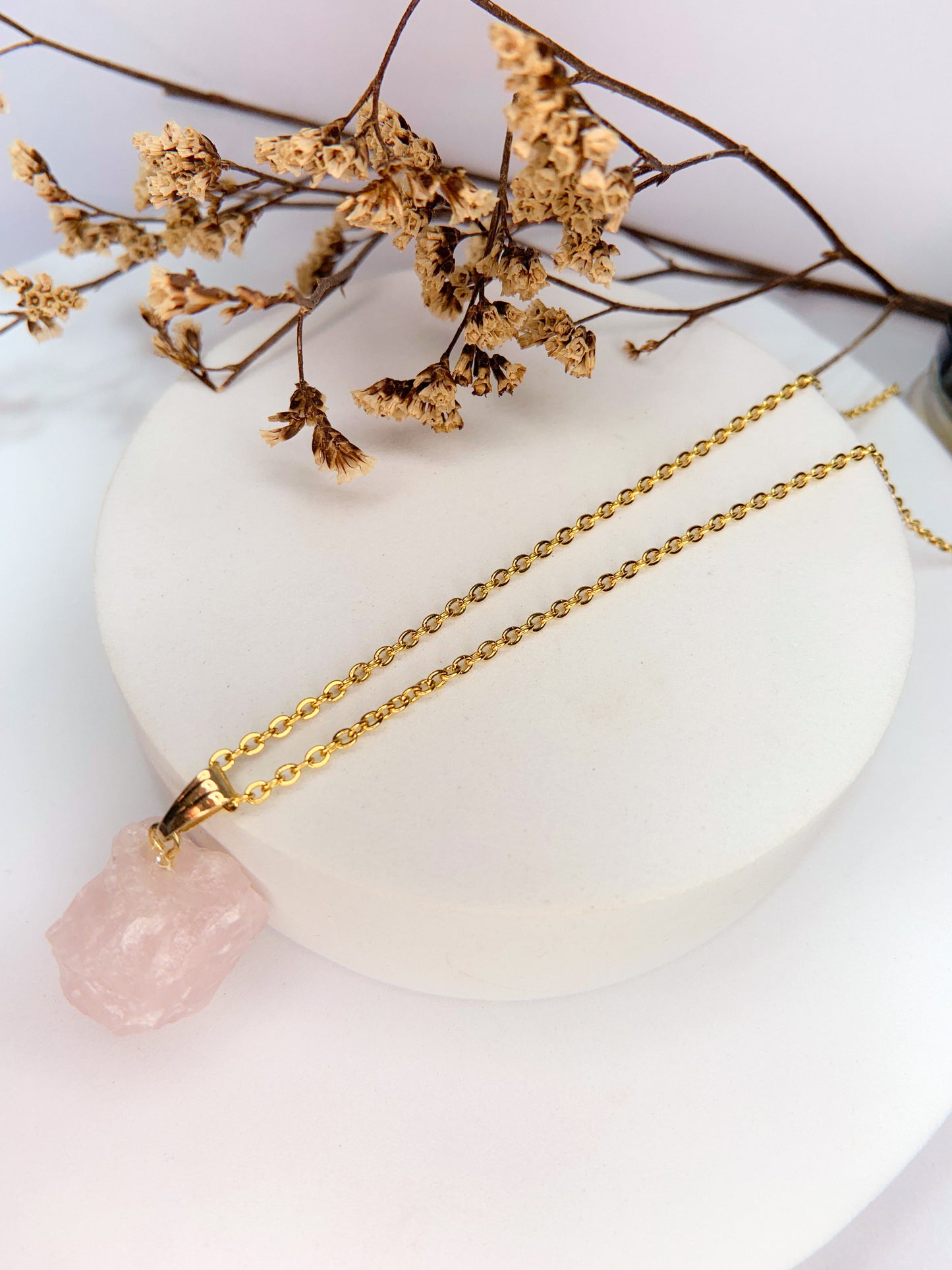 Colar Nature - Quartzo Rosa