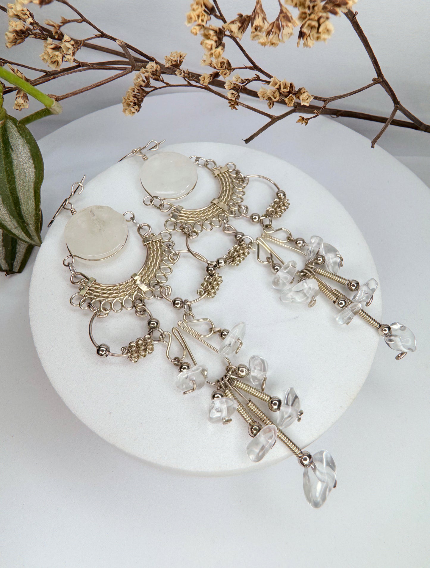 Brinco Nostalgia - Quartzo transparente