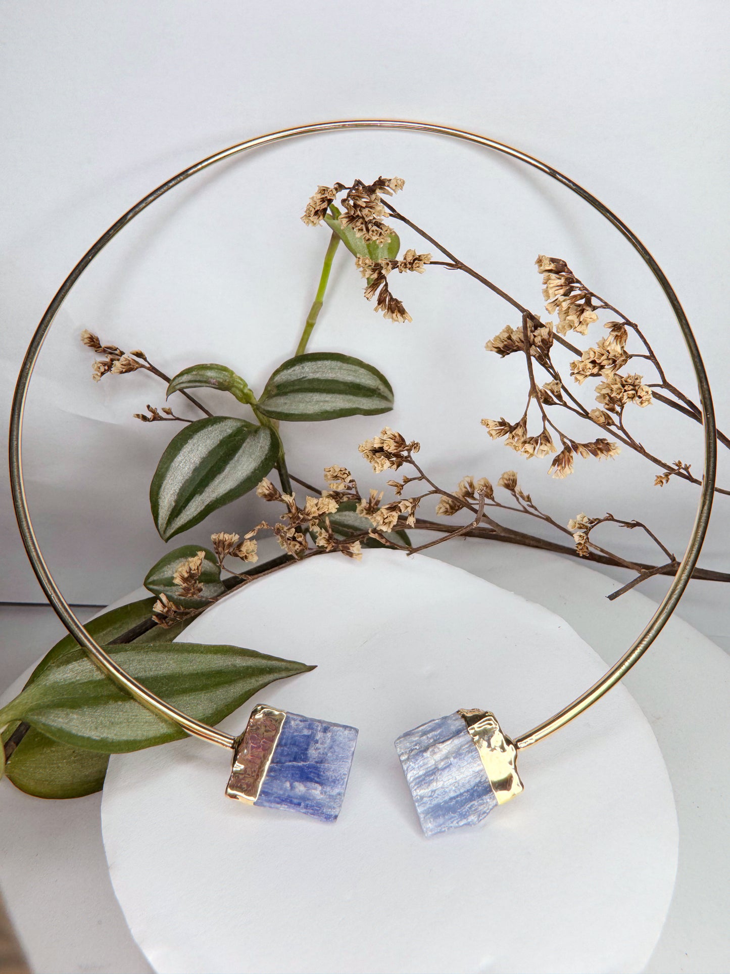 Choker Nebulosa - cianita azul