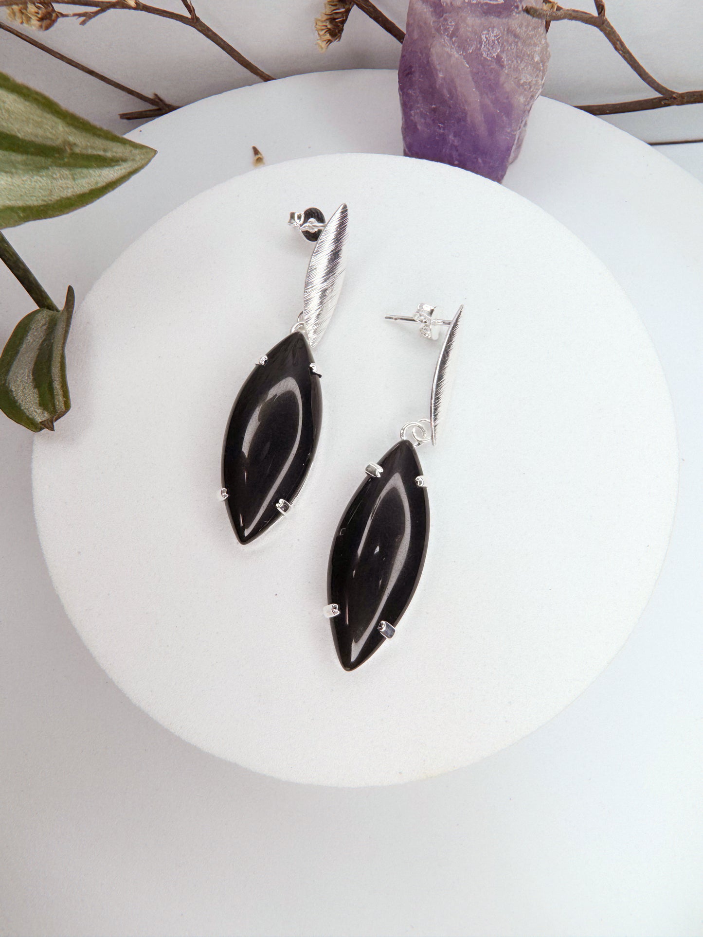 Brinco Urano - Ônix