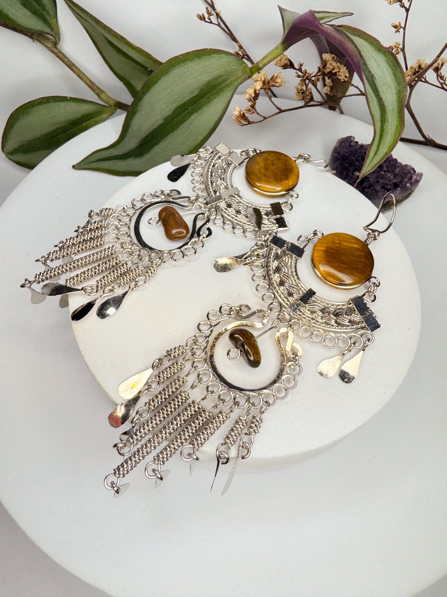 Brinco Nostalgia Aço - Olho de Tigre