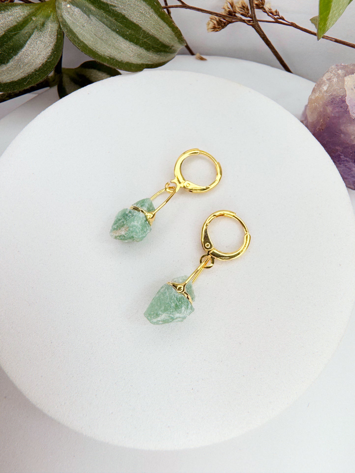 Brinco júpiter - Quartzo Verde