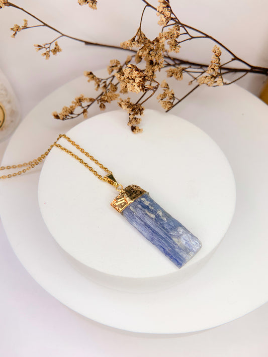 Colar Alma - Cianita Azul