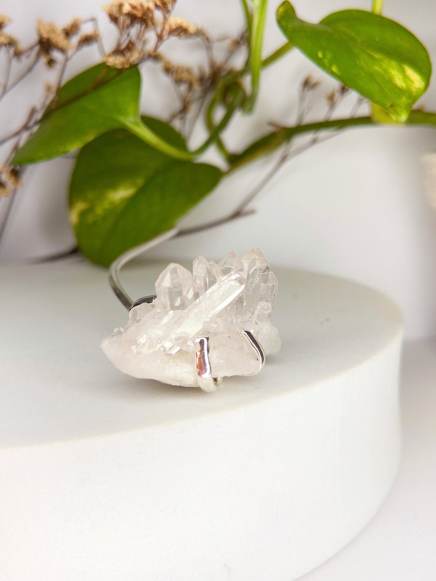 Choker celestes - quartzo de cristal