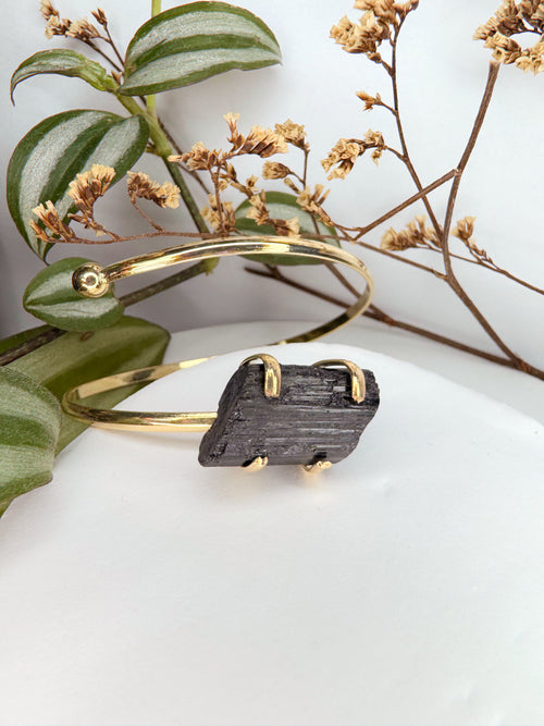 Bracelete Estrela - turmalina negra