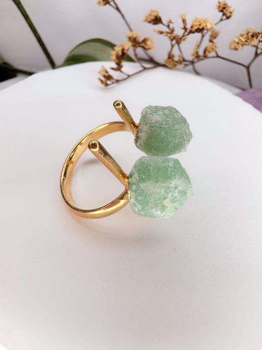 Anel Cosmos - quartzo verde