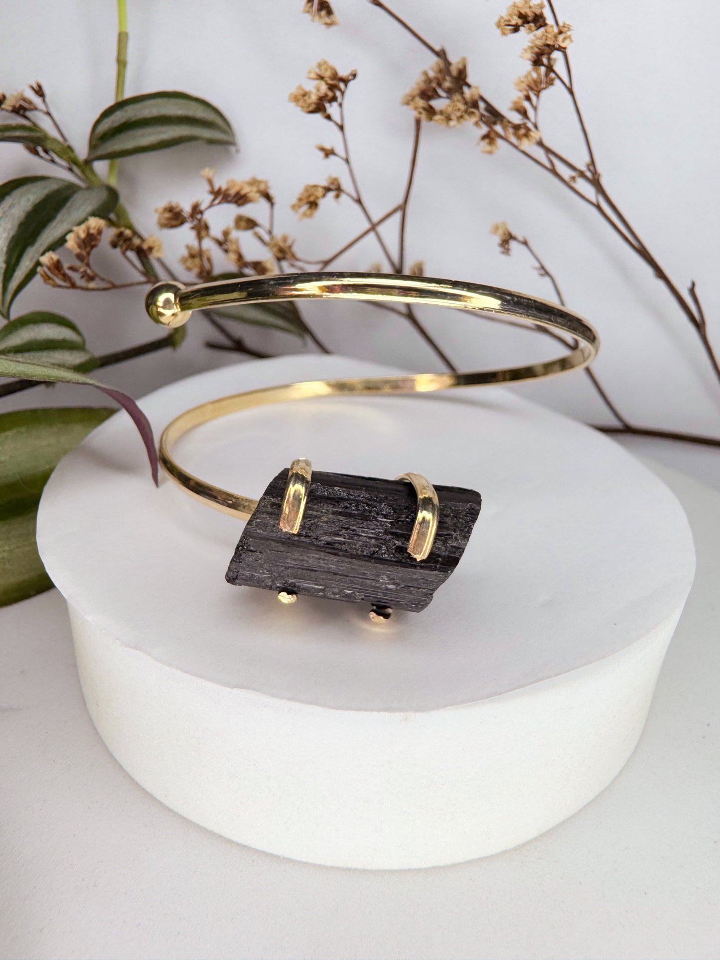 Bracelete Estrela - turmalina negra