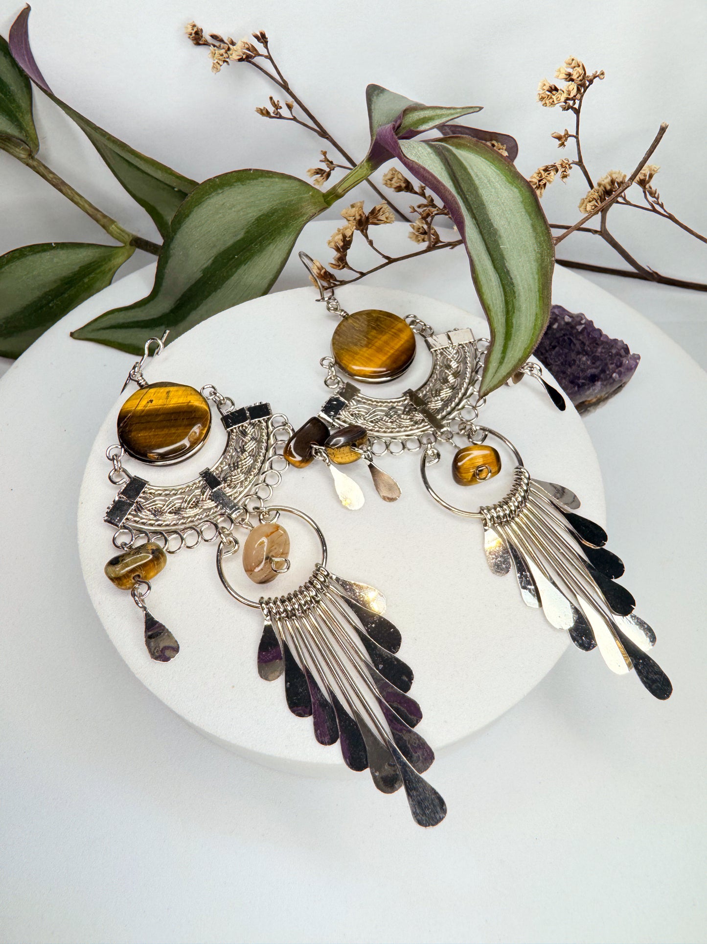 Brinco Nostalgia Aço - Olho de Tigre