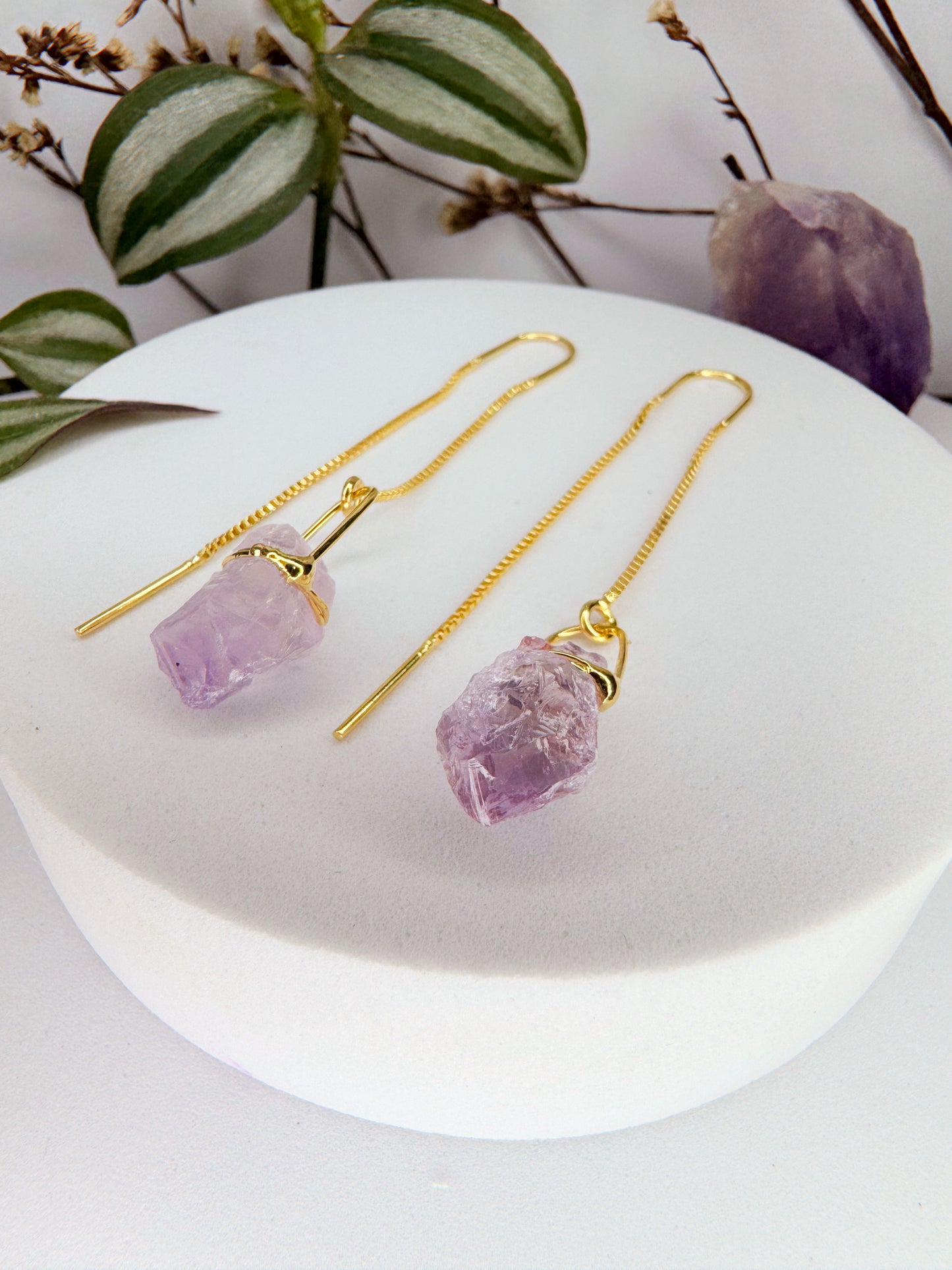Brinco zen - Ametista bruto