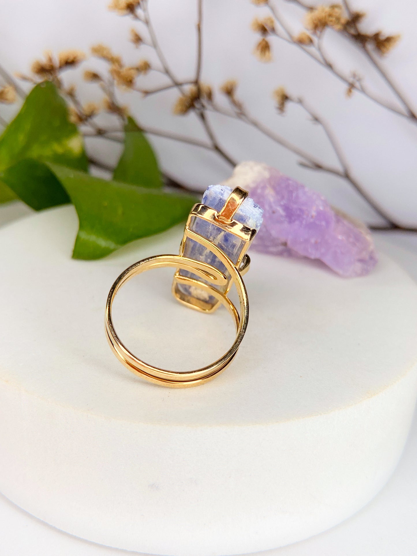 Anel asteroide - Cianita azul