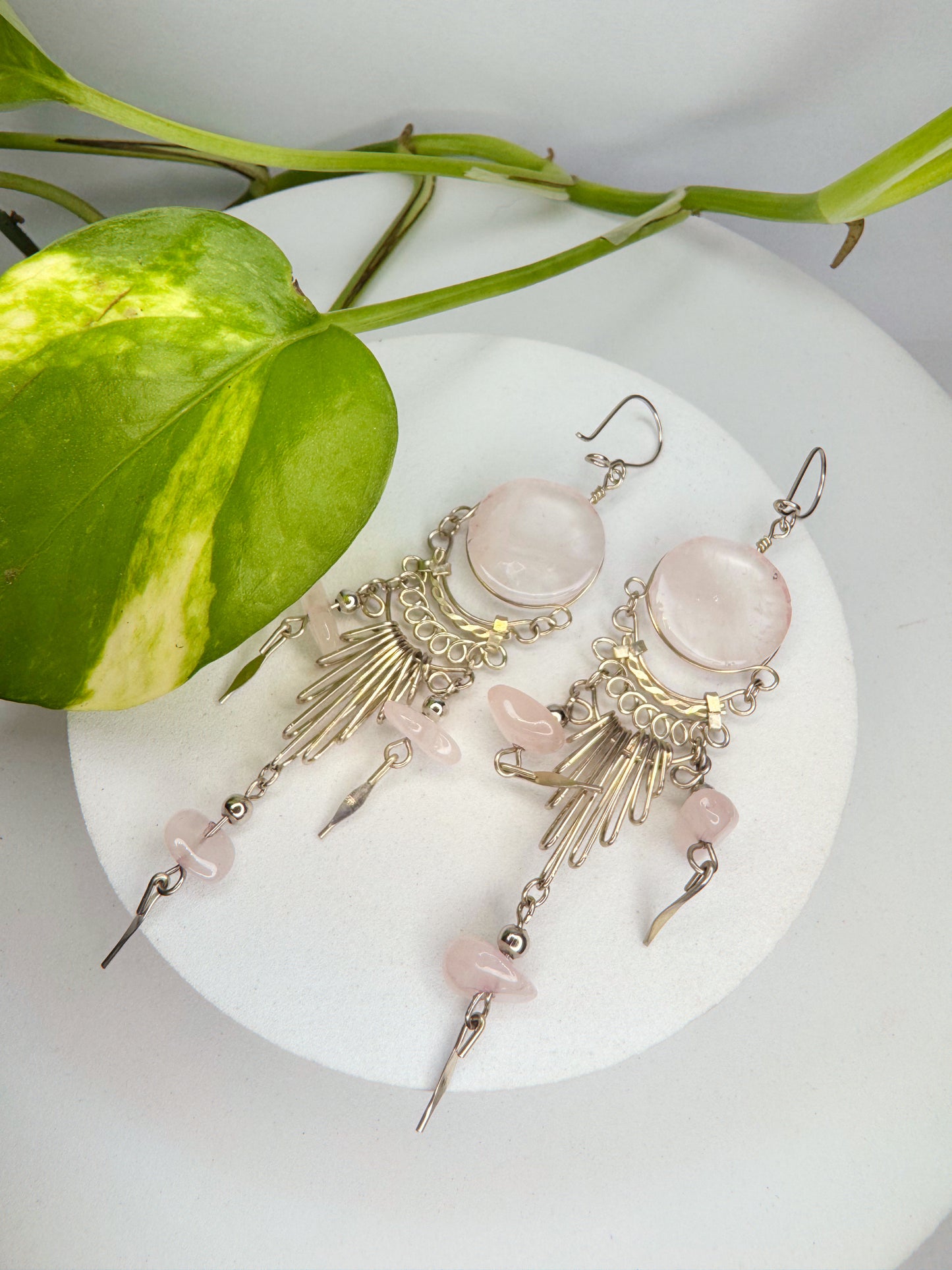 Brinco Nostalgia - Quartzo rosa