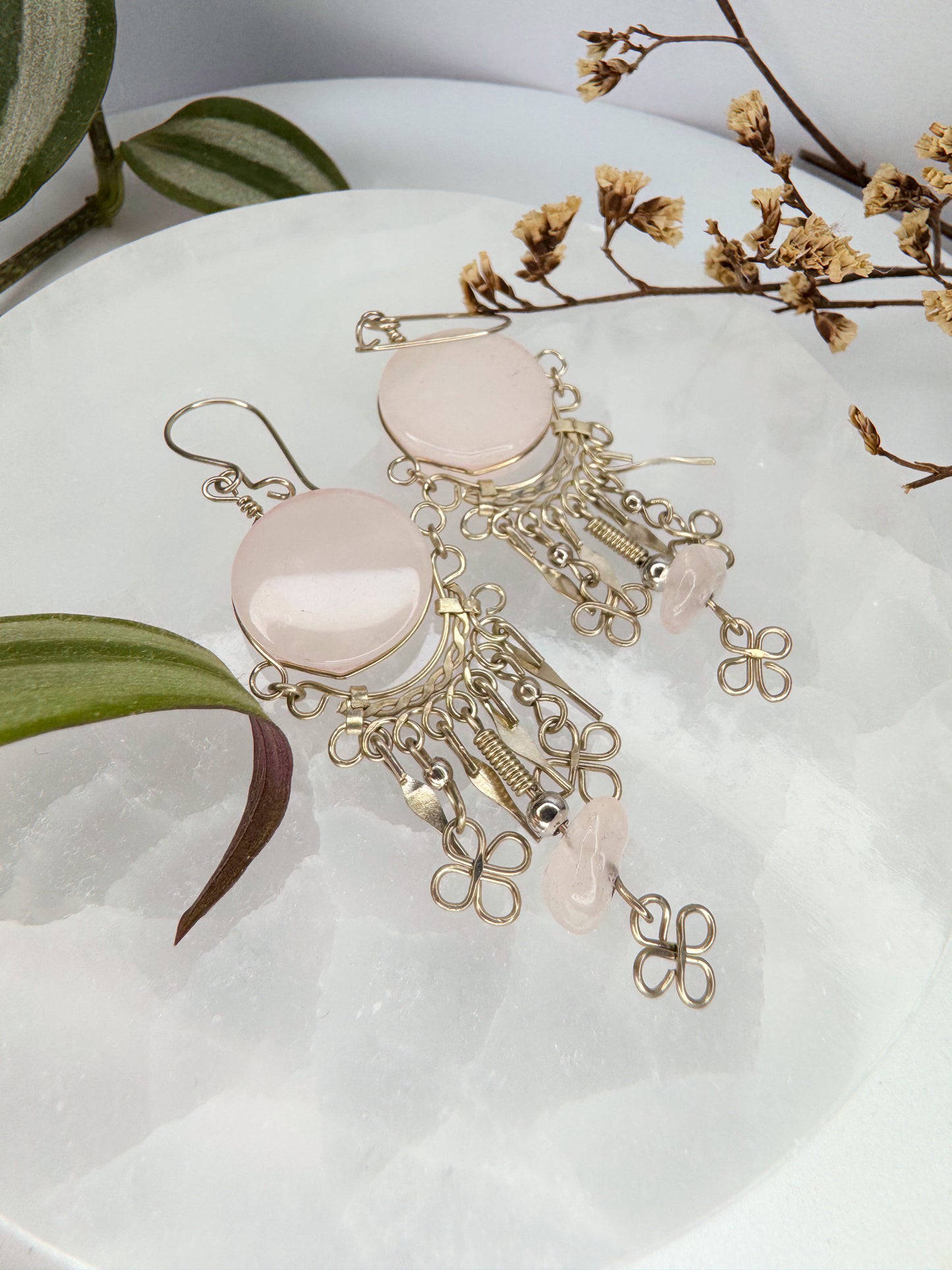 Brinco Nostalgia - Quartzo rosa