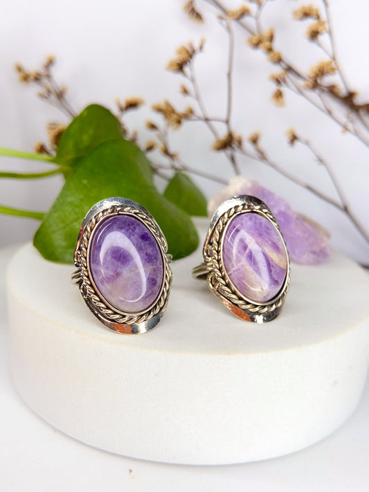 Anel Aura - Ametista lapidada