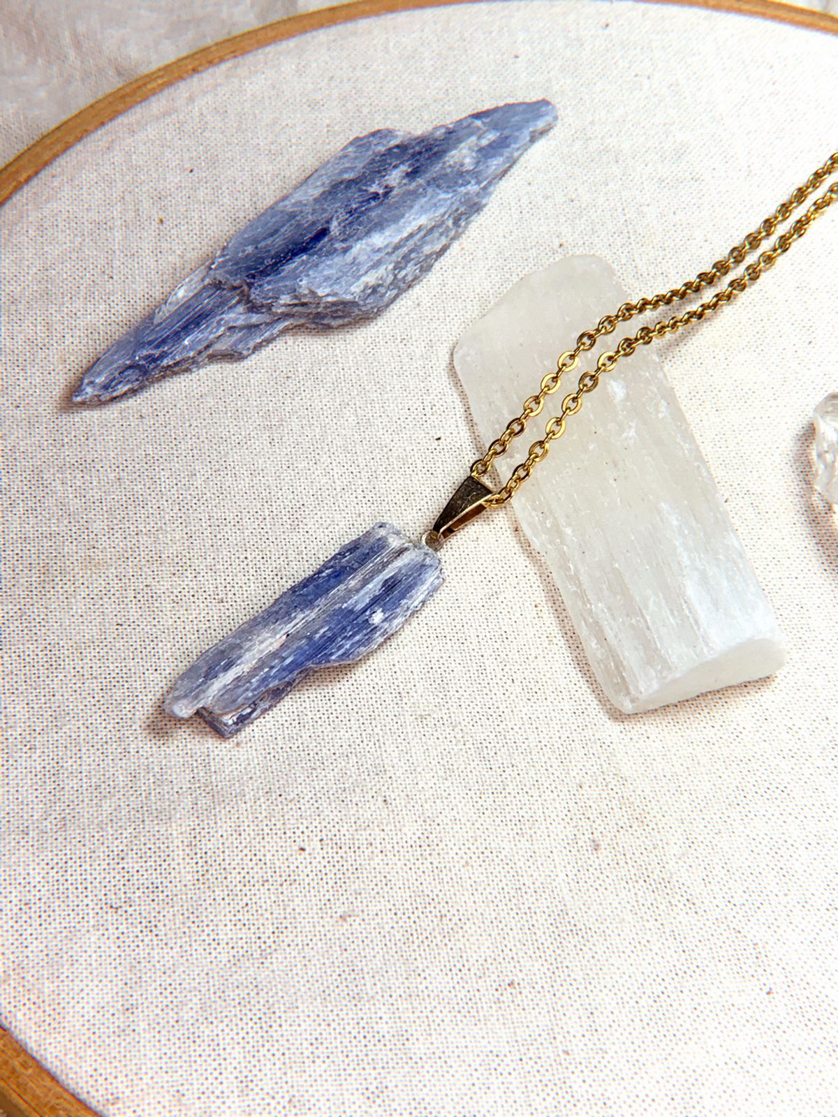 Colar Nature - Cianita Azul