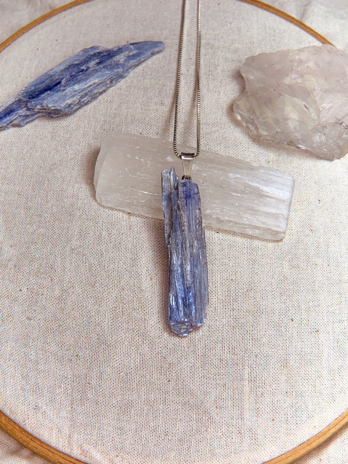 Colar Nature - Cianita Azul