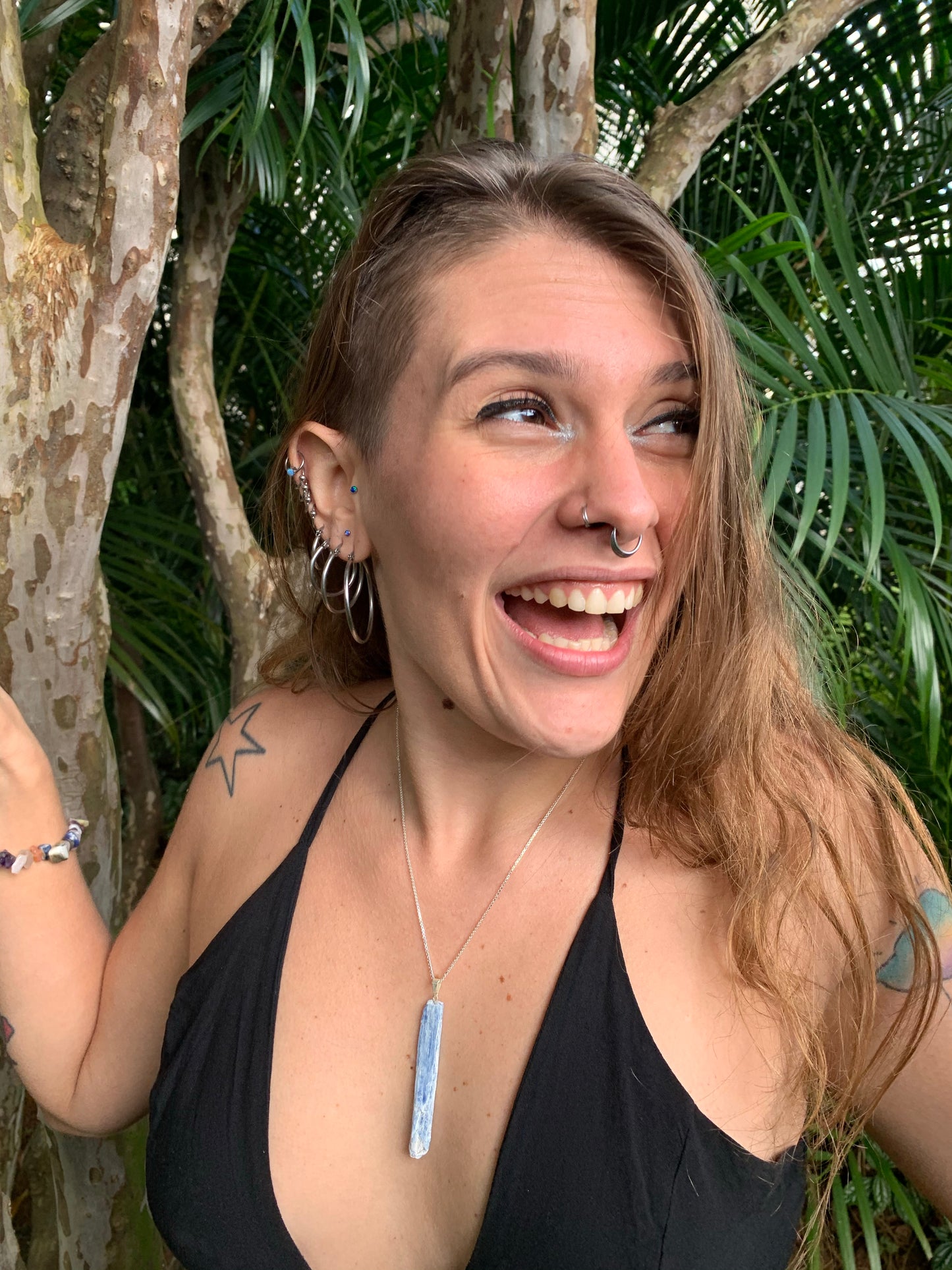 Colar Nature - Cianita Azul
