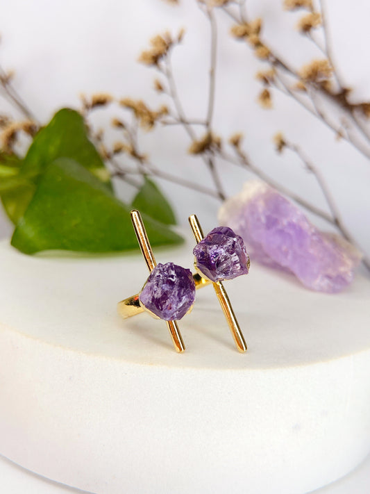 Anel cosmos - Ametista