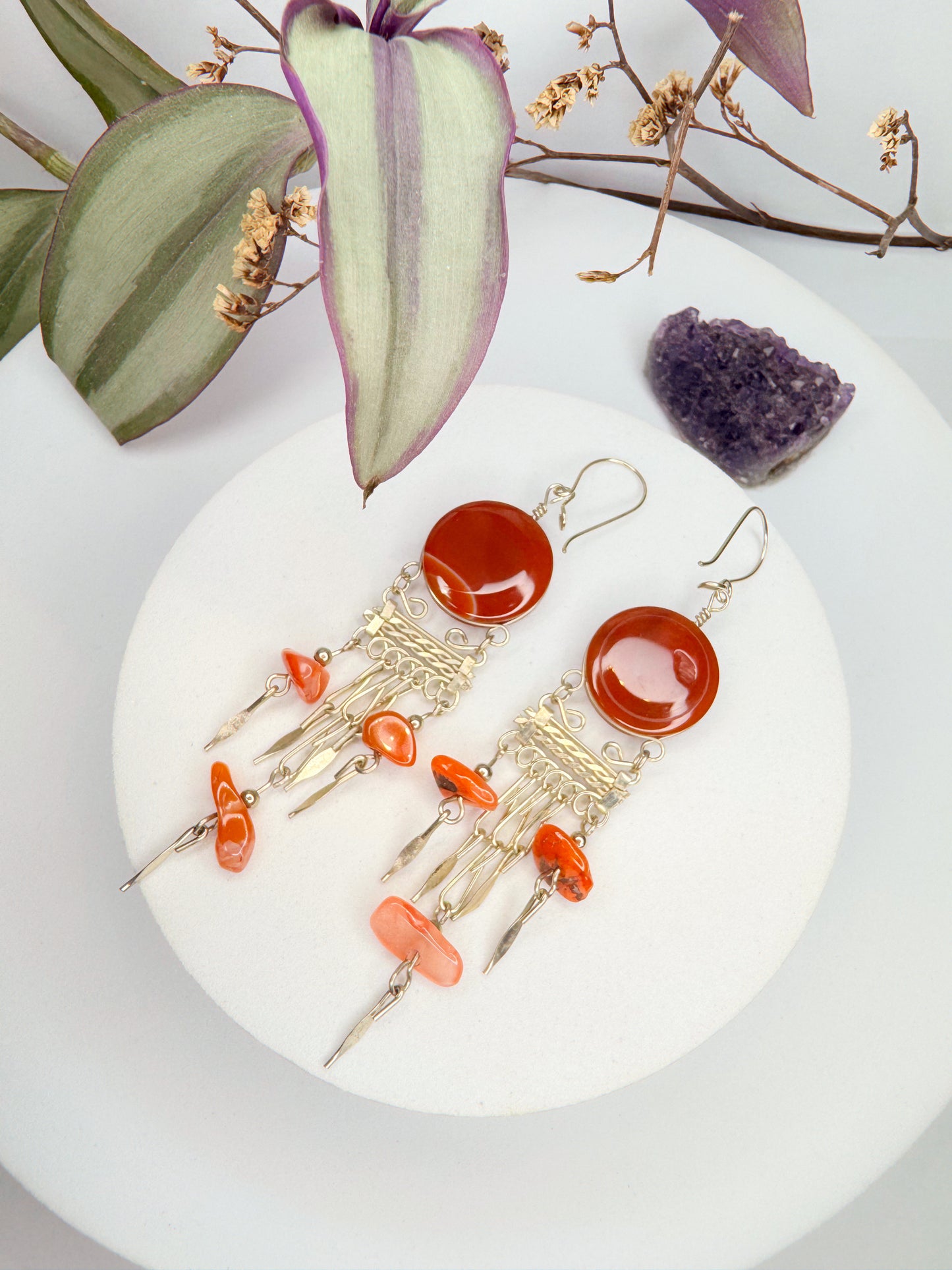 Brinco nostalgia - Cornalina