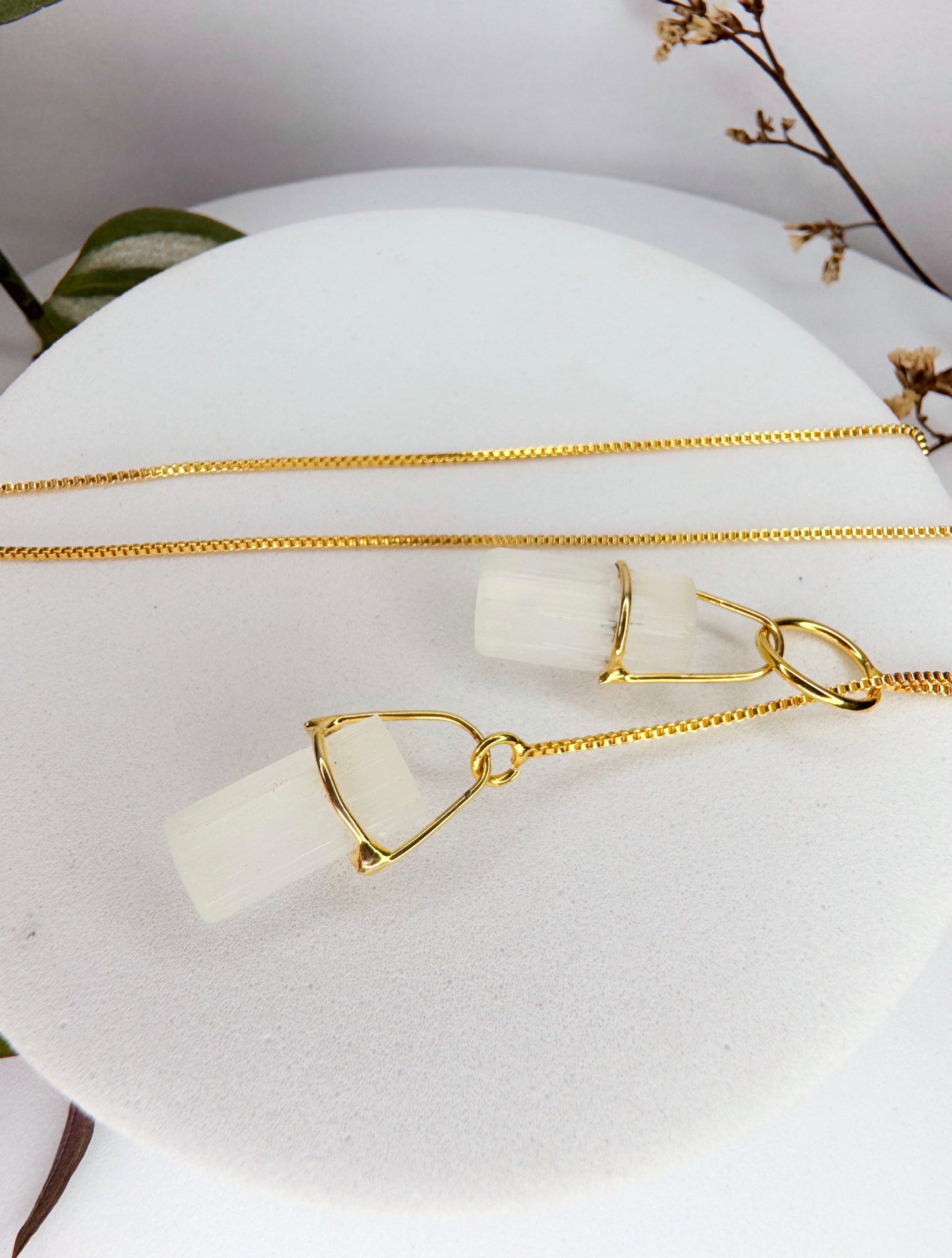 Colar cósmico  - Selenita Branca